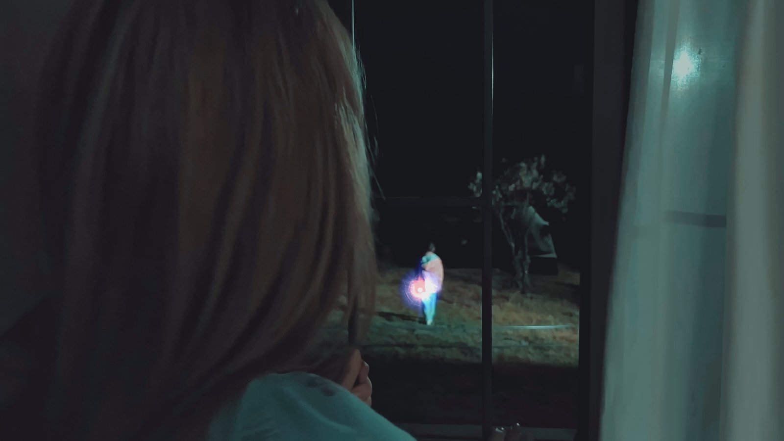 Elena senses a disturbance inside the house