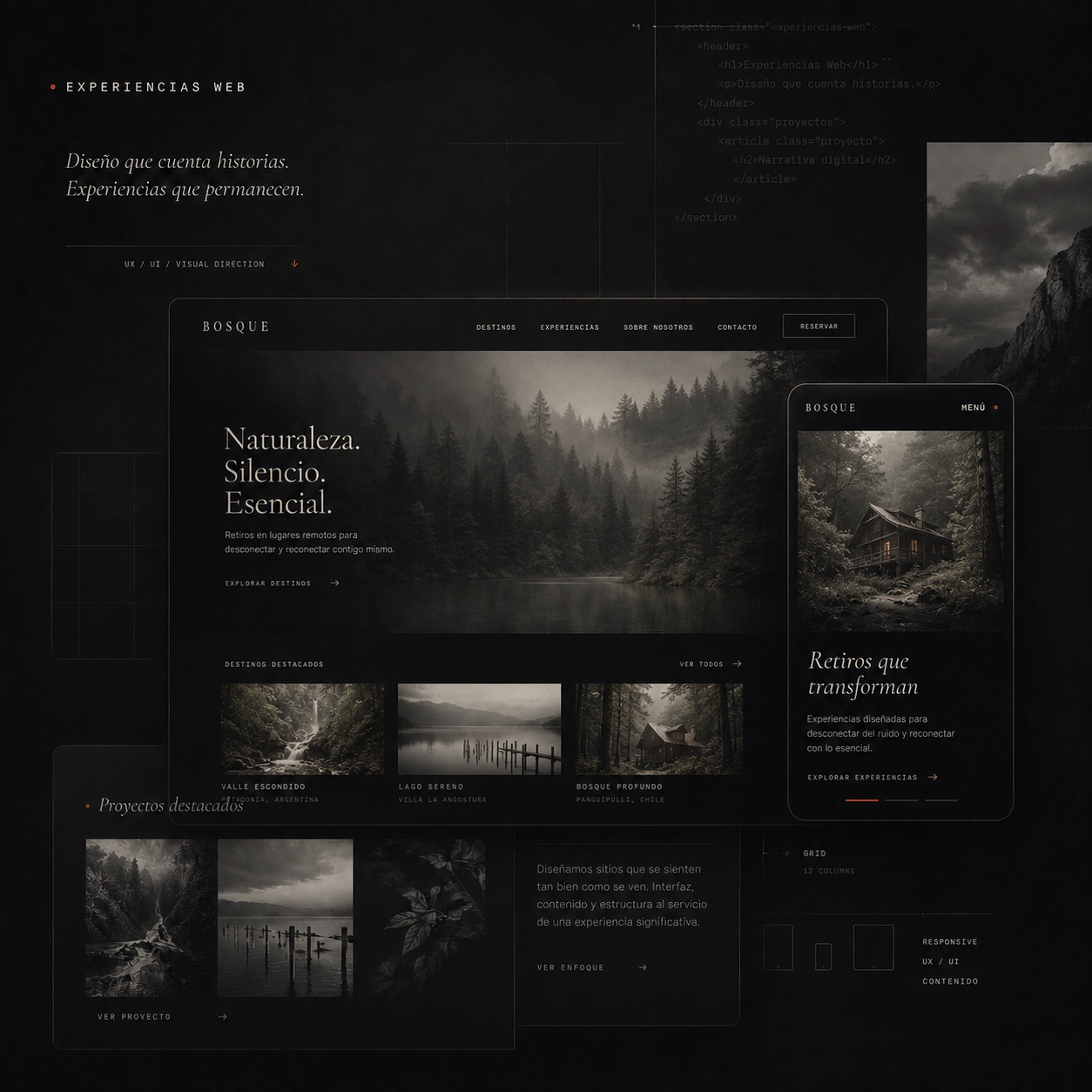 Visual composition representing Ferney Saavedra’s web design and development practice